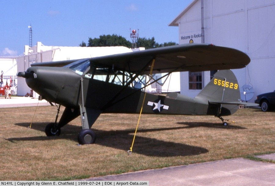 N14YL, 1945 Piper YL-14 Grasshopper (J5C) C/N 5-3005, At the liason bird fly-in, YL-14 45-55529
