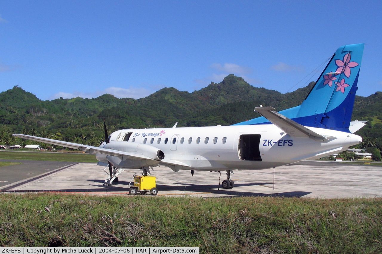 ZK-EFS, 1985 Saab 340A(QC) C/N 340A-049, Basking in the South Pacific sun