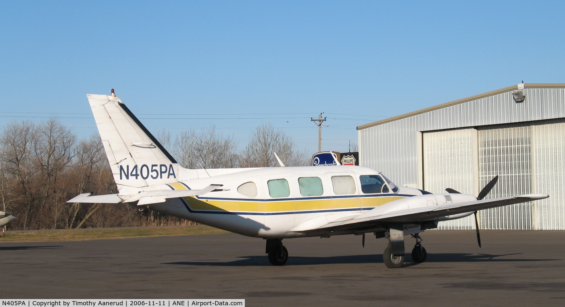 N405PA, 1969 Piper PA-31-310 Navajo C/N 31-424, Parked on the west side of Anoka County
