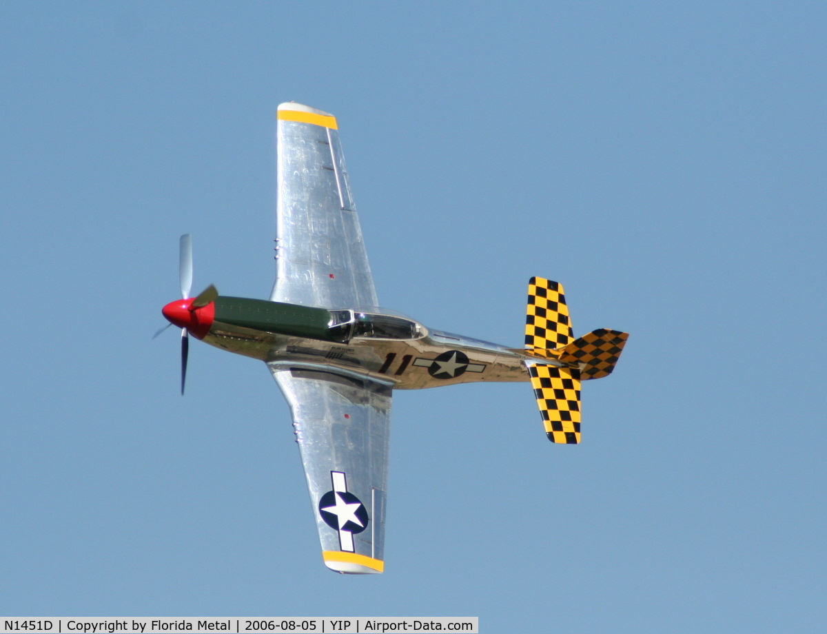 N1451D, 1944 North American P-51D Mustang C/N 44-74446A, Checkertail P-51