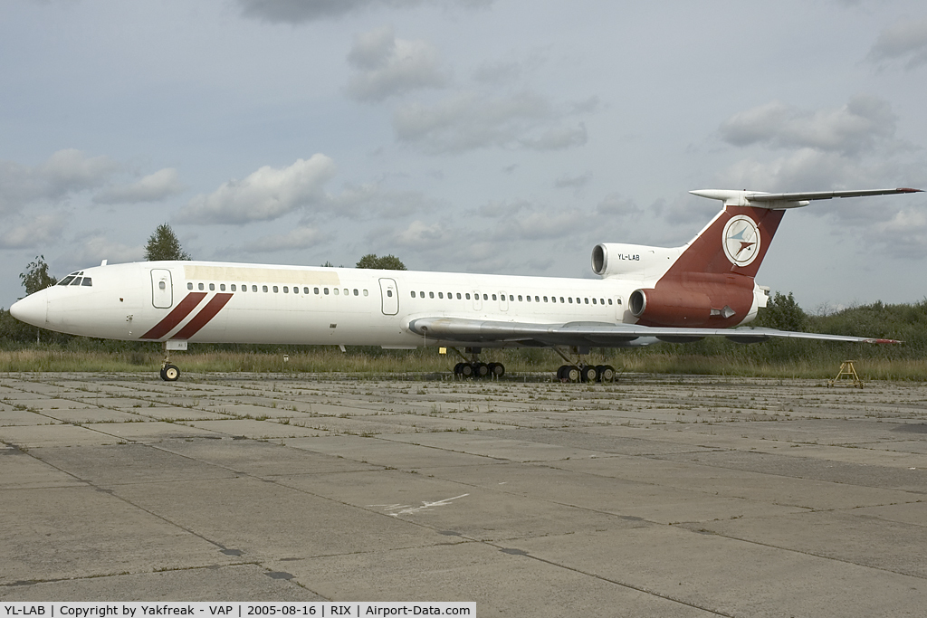 YL-LAB, 1981 Tupolev Tu-154B-2 C/N 81A515, Latpass Tupolev 154 stored at RIX