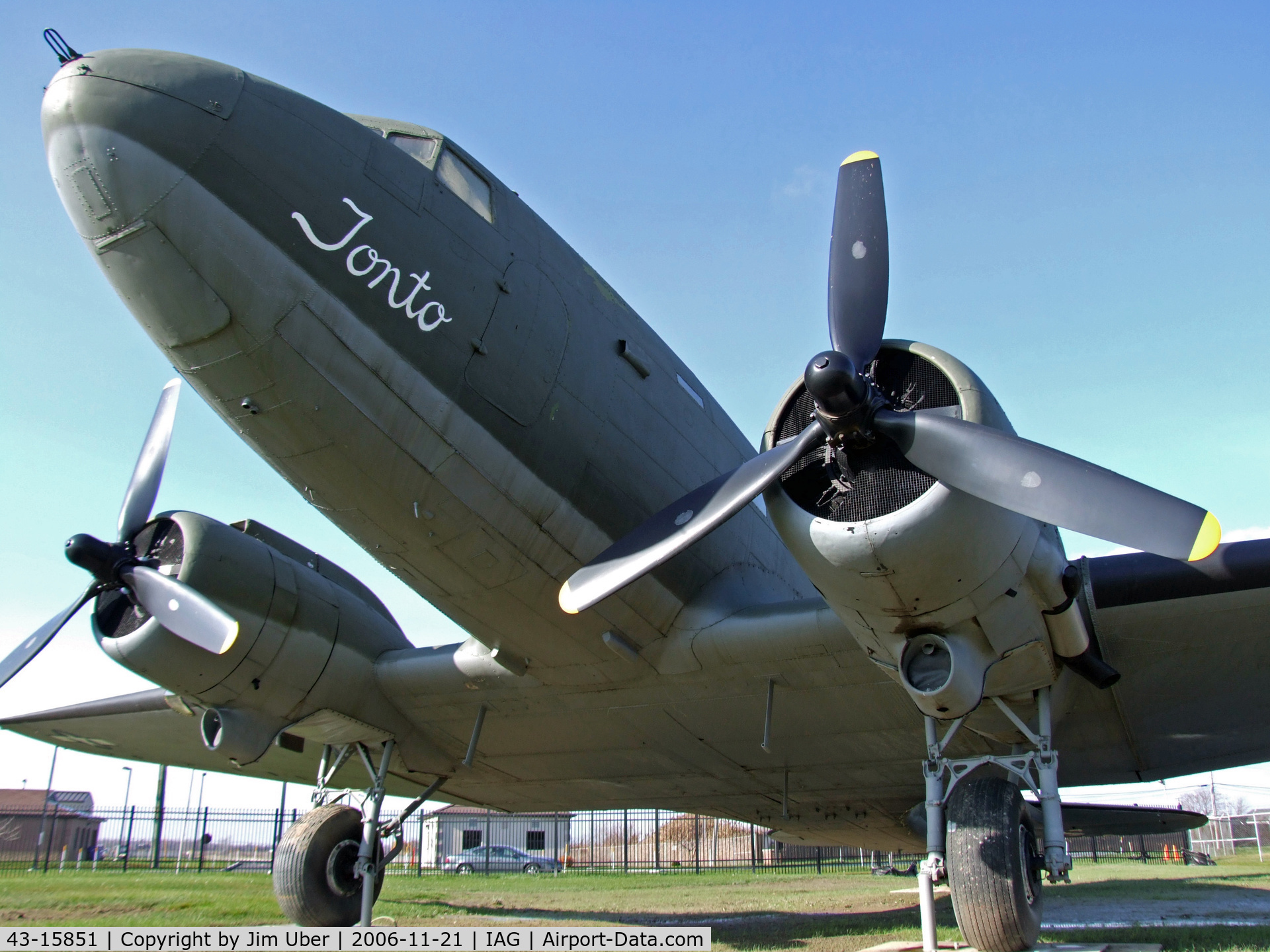 43-15851, 1943 Douglas C-47A Skytrain C/N 20317, Gate guard at Niagara Falls ARS