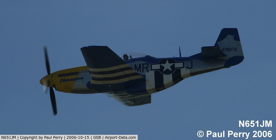 N651JM, 1944 North American/aero Classics P-51D C/N 44-74976, Going to put some distance on, and make another pass