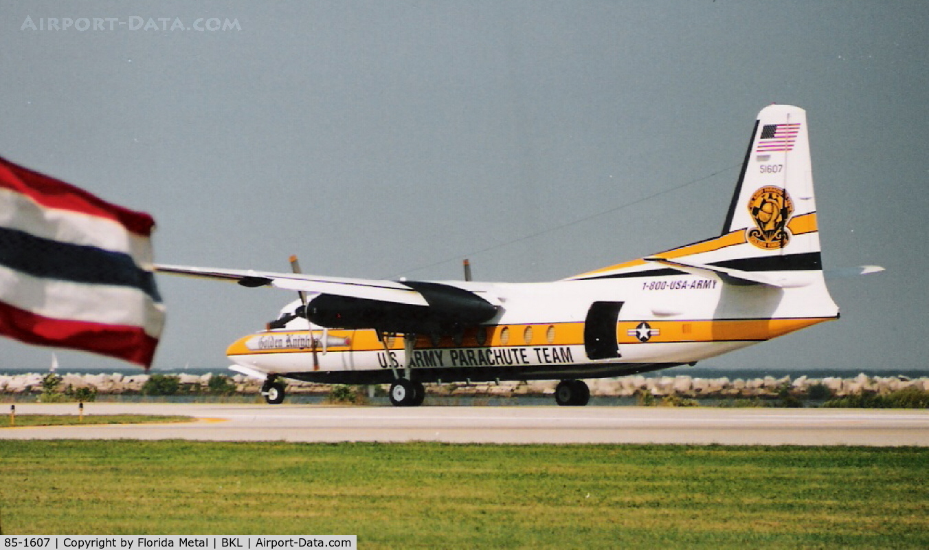 85-1607, 1983 Fokker C-31A (F27-400M) Troopship C/N 10653, Golden Knights C-31