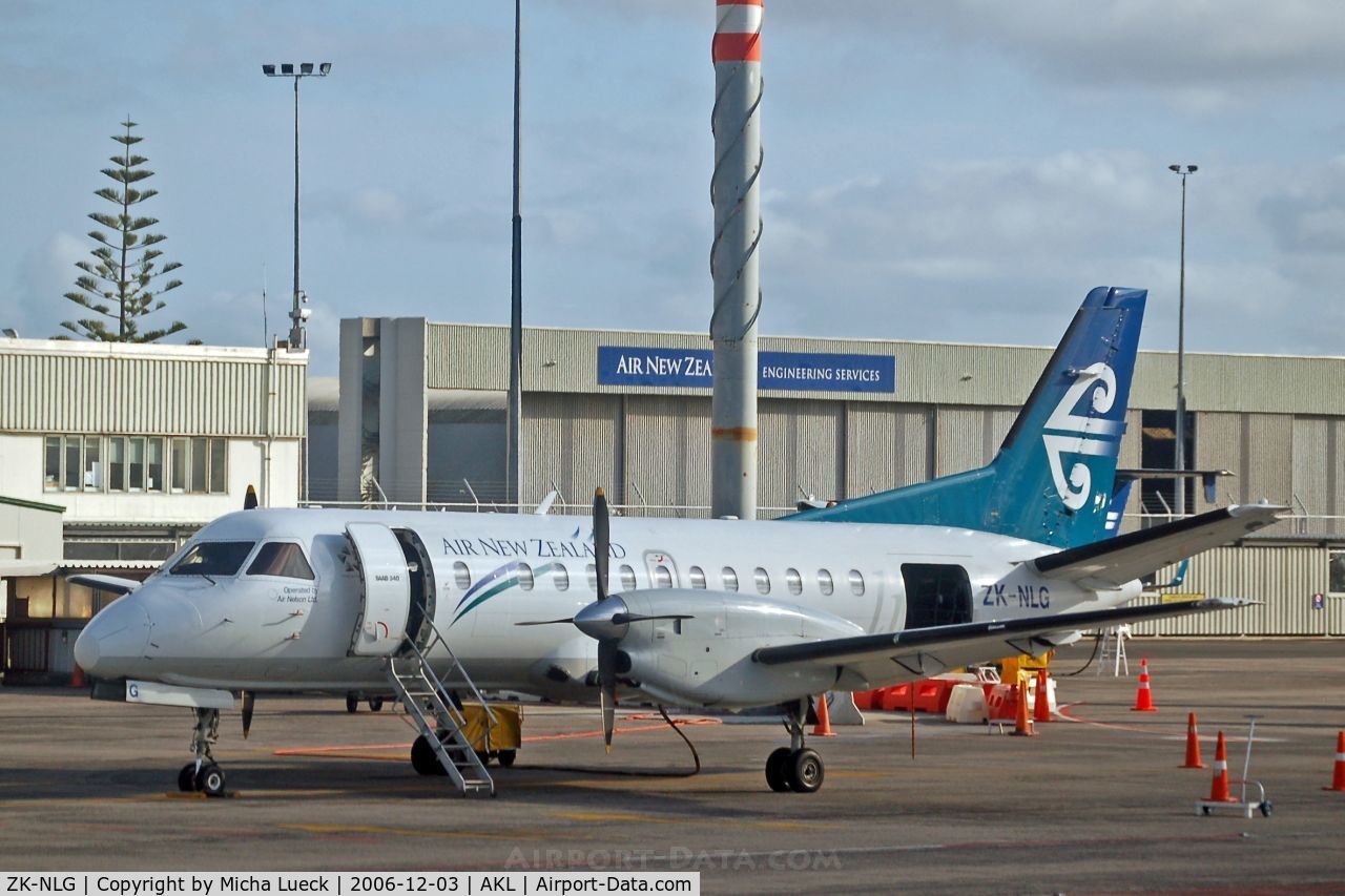 ZK-NLG, Saab SF340A C/N 340A-151, At Auckland's domestic terminal