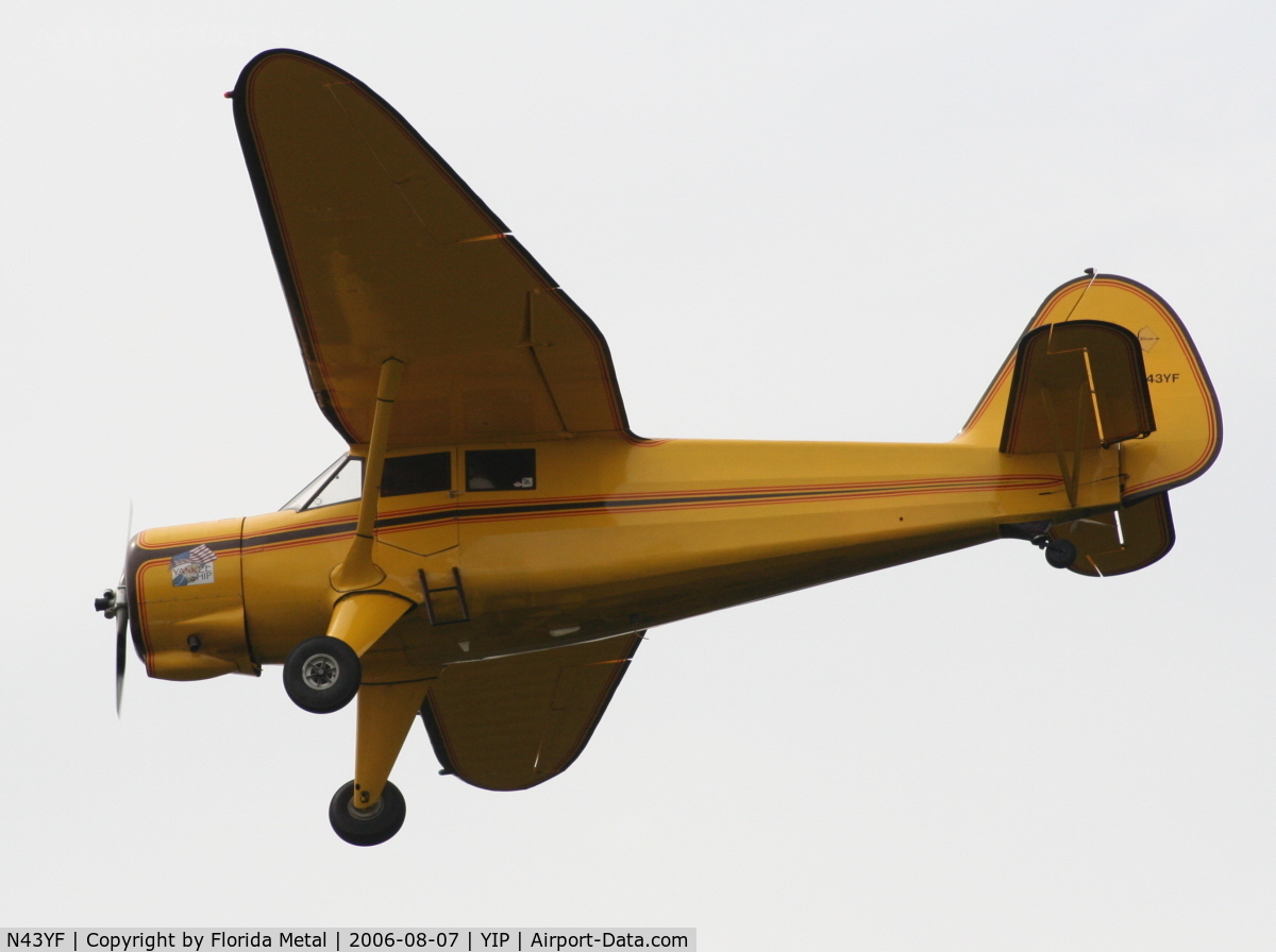 N43YF, 1943 Stinson V77 Reliant C/N 77-452, Yankee Air Force's newest plane