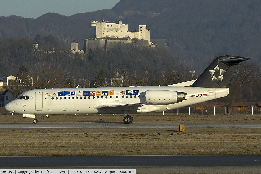 OE-LFG, 1995 Fokker 70 (F-28-0070) C/N 11549, Tyrolean Airways Fokker 70 in Star Alliance colors