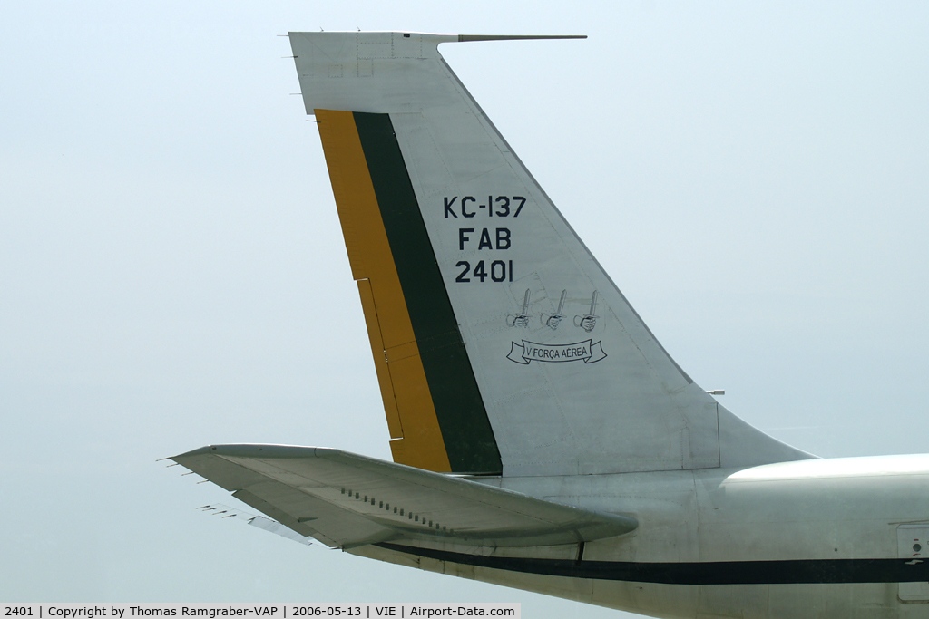 2401, 1968 Boeing KC-137 C/N 19840, Forca Aerea Brasileira B707-345C(KC137E) tail section