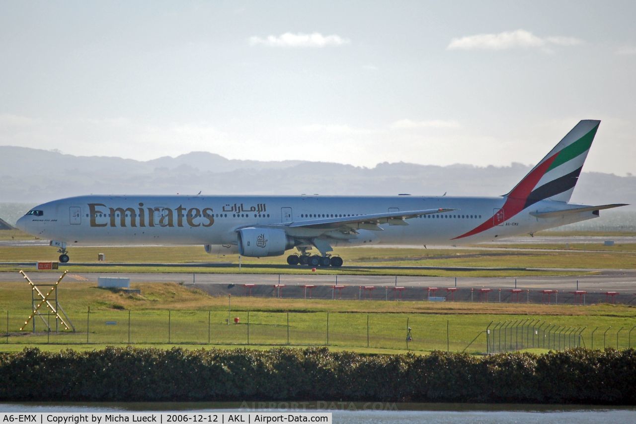 A6-EMX, 2003 Boeing 777-31H C/N 32702, Turning onto the runway for take off
