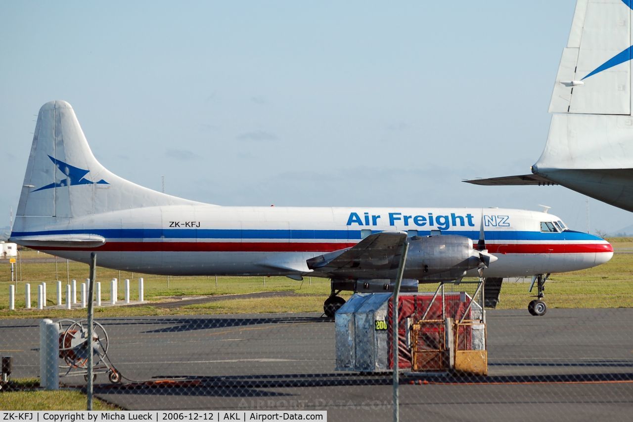 ZK-KFJ, Convair 580/F C/N 114, At Auckland