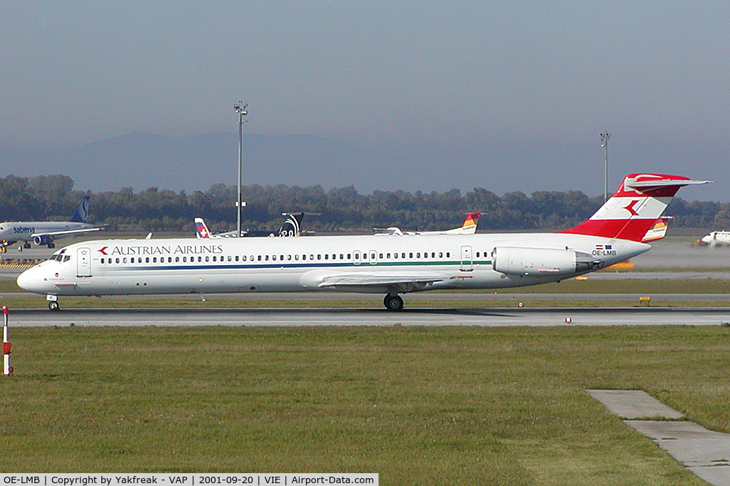 OE-LMB, 1985 McDonnell Douglas MD-82 (DC-9-82) C/N 49279, Austrian Airlines MDD MD80