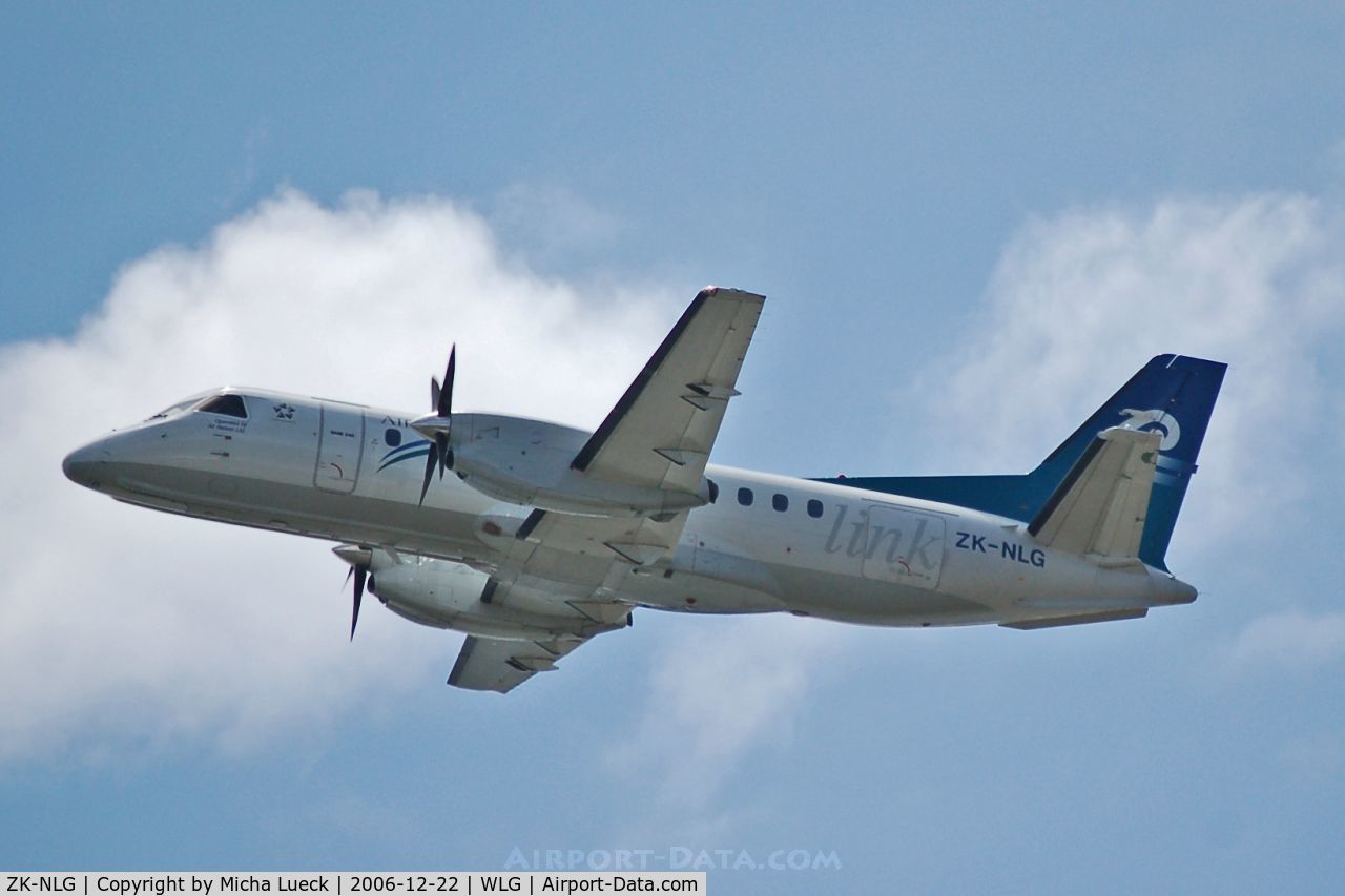 ZK-NLG, Saab SF340A C/N 340A-151, Climbing out of Wellington