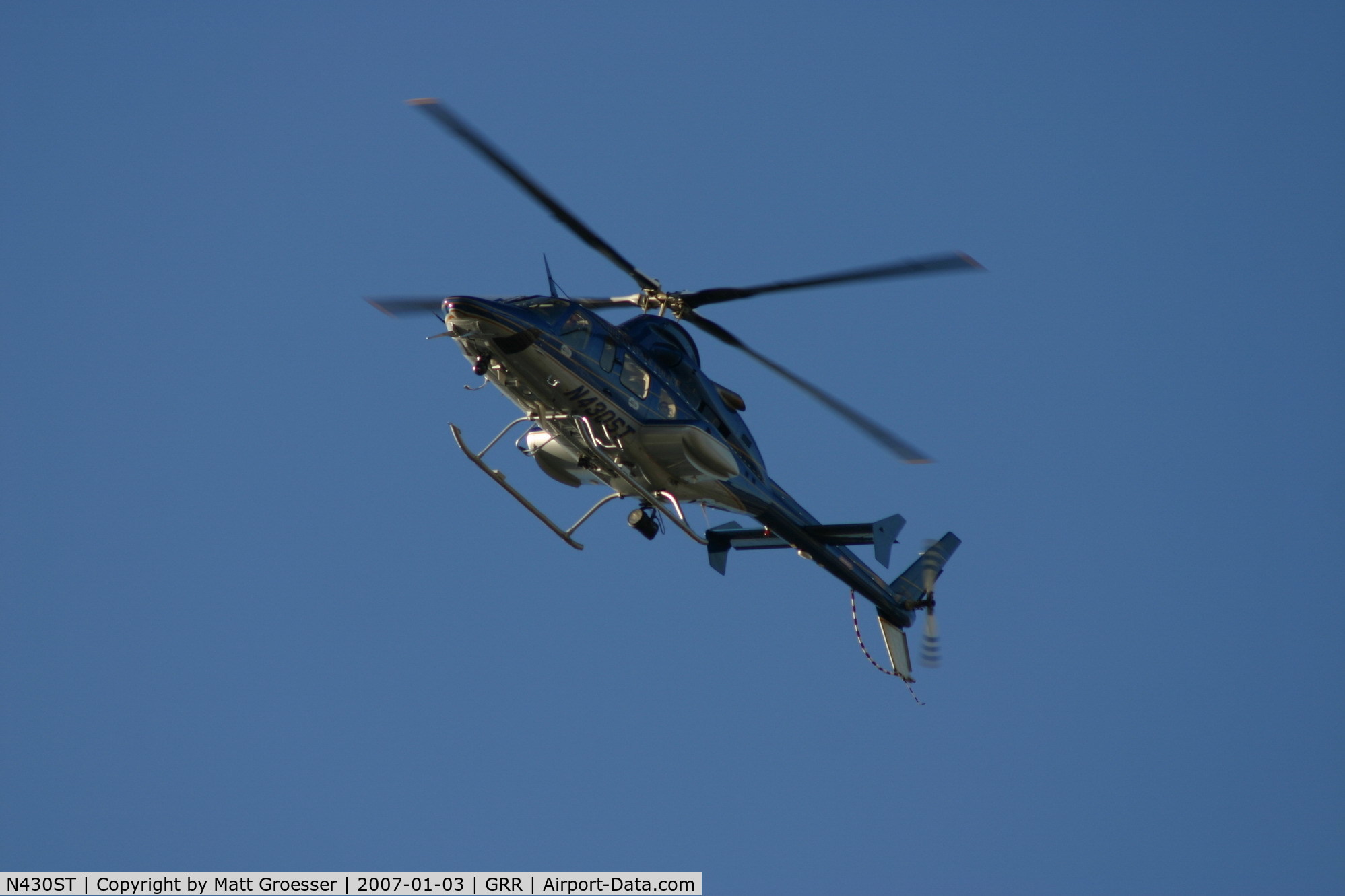 N430ST, 2000 Bell 430 C/N 49071, MSP helicopter over Grand Rapids, MI for Gerald R. Ford funeral security detail