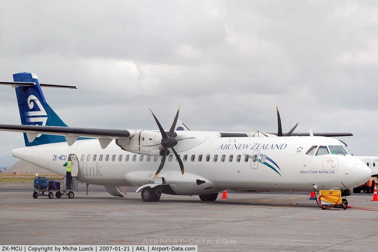 ZK-MCU, 2000 ATR 72-212A C/N 632, At Auckland's domestic terminal