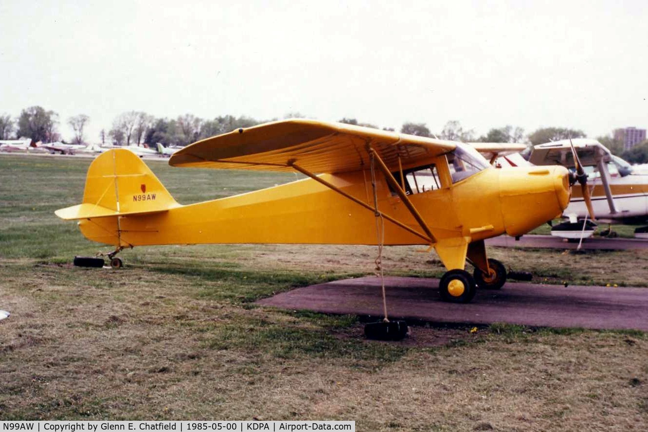 N99AW, 1946 Taylorcraft BC12-D C/N 8405, Photo taken for aircraft recognition training