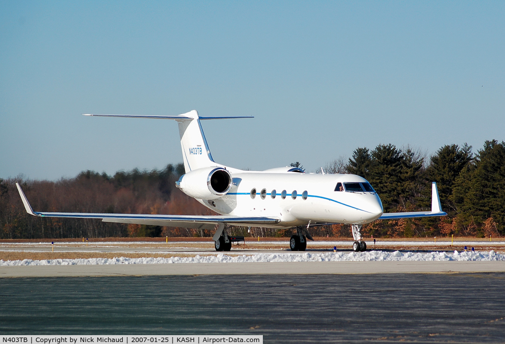 N403TB, 1992 Gulfstream Aerospace G-IV C/N 1191, A welcome visitor to ASH! First photo of it in these colors!