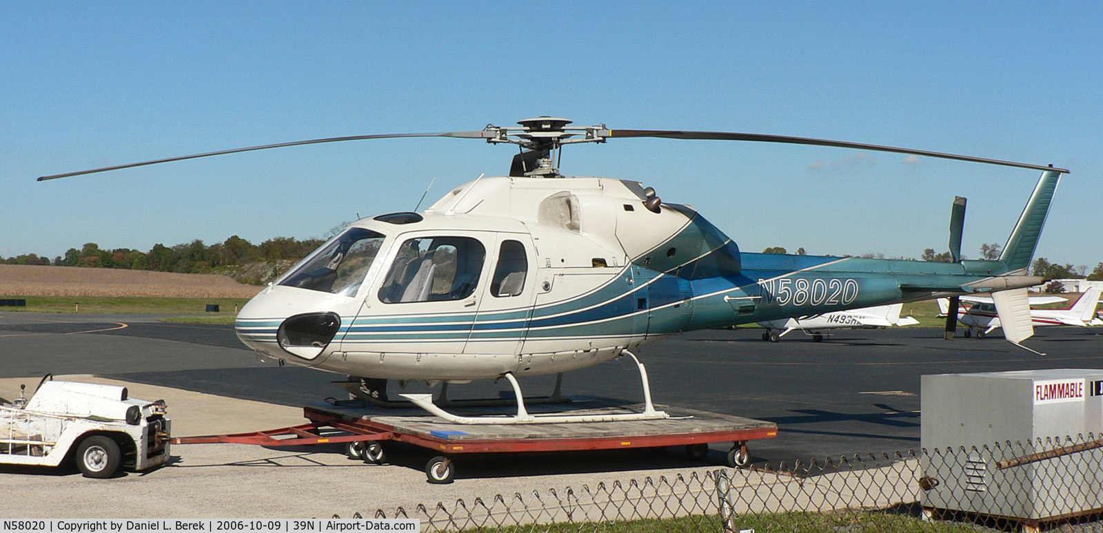 N58020, Aerospatiale AS-355F-1 Ecureuil 2 C/N 5227, Princeton whirlybird prepares for another journey.
