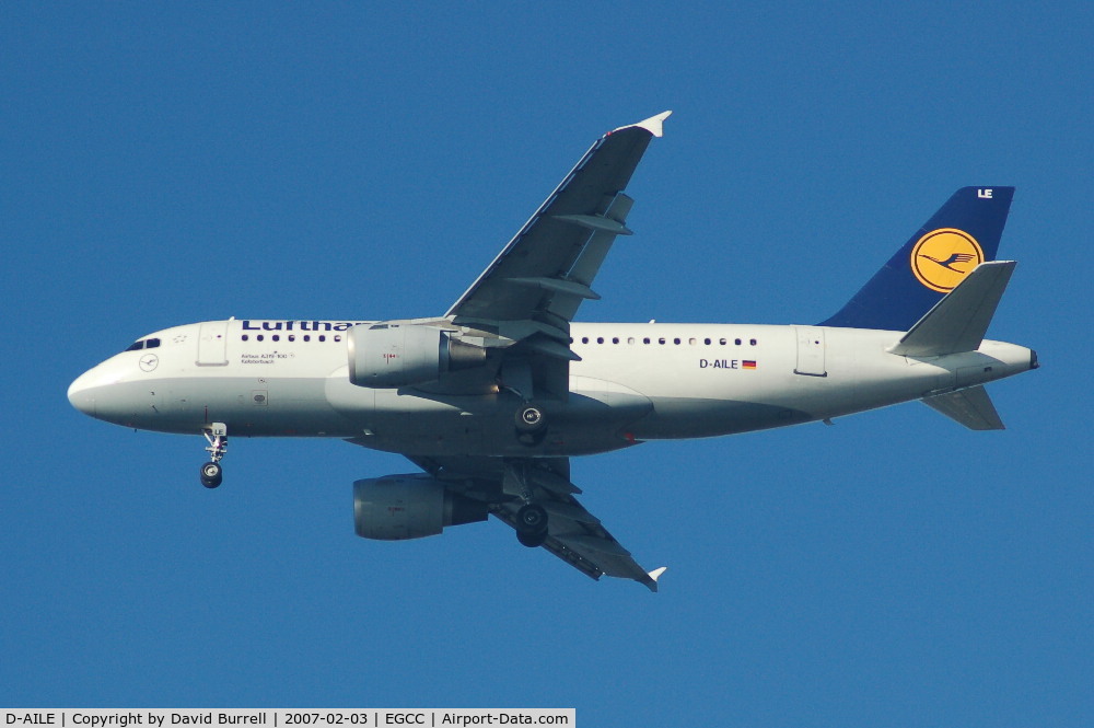 D-AILE, 1996 Airbus A319-114 C/N 627, Lufthansa - Landing