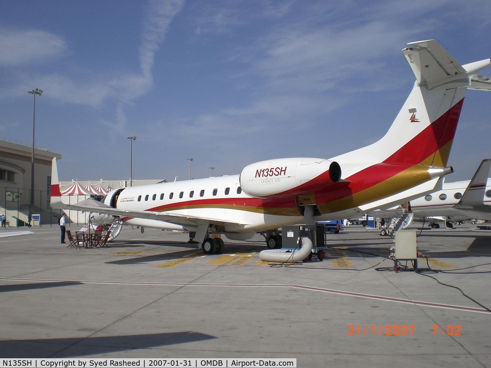 N135SH, 2006 Embraer EMB-135BJ Legacy 600 C/N 14500973, Legacy 135 @ MEBA Dubai