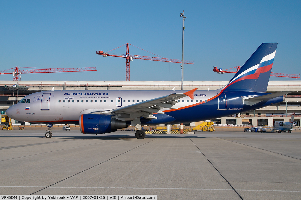 VP-BDM, 2003 Airbus A319-111 C/N 2069, Aeroflot Airbus 319