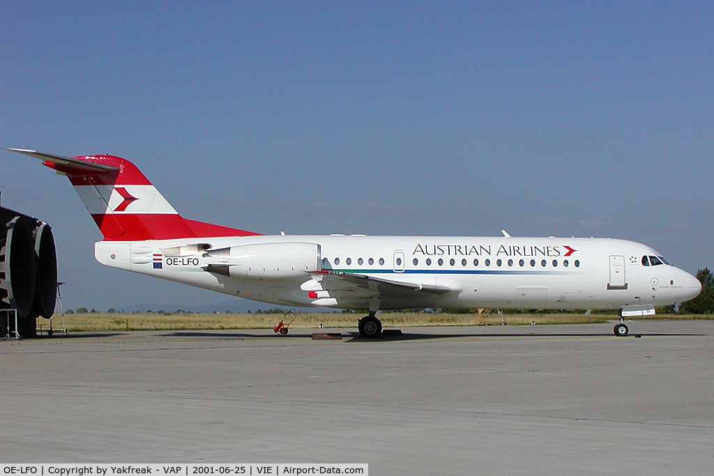 OE-LFO, 1995 Fokker 70 (F-28-0070) C/N 11559, Austrian Airlines Fokker 70