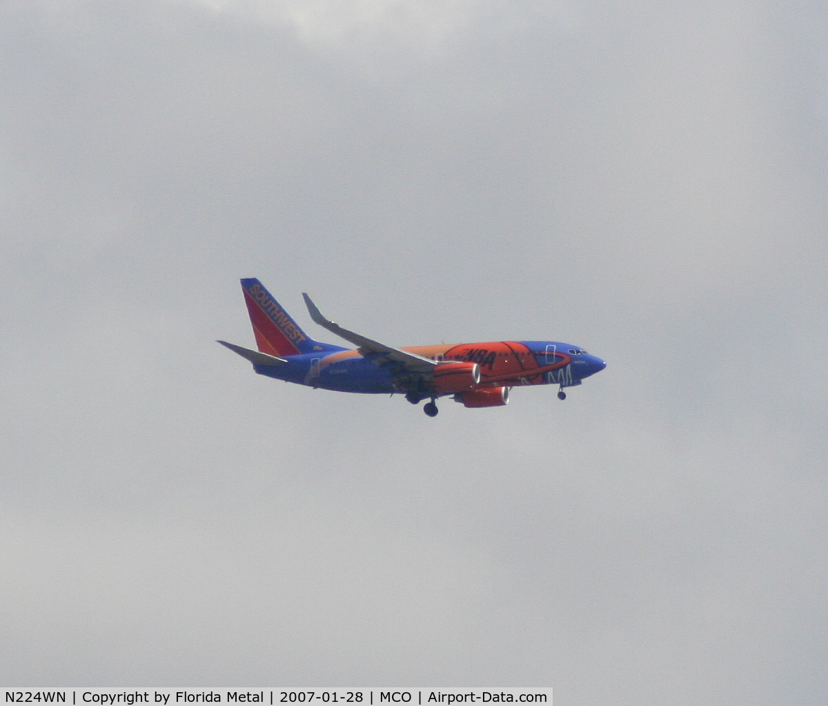 N224WN, 2005 Boeing 737-7H4 C/N 32493, NBA Jet