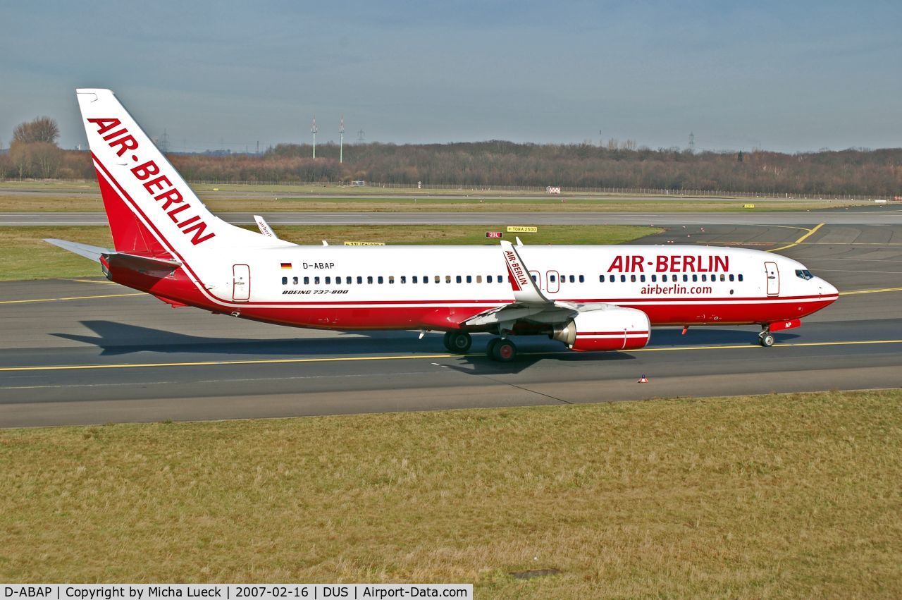 D-ABAP, 1998 Boeing 737-86J C/N 28070, Taxiing to the runway