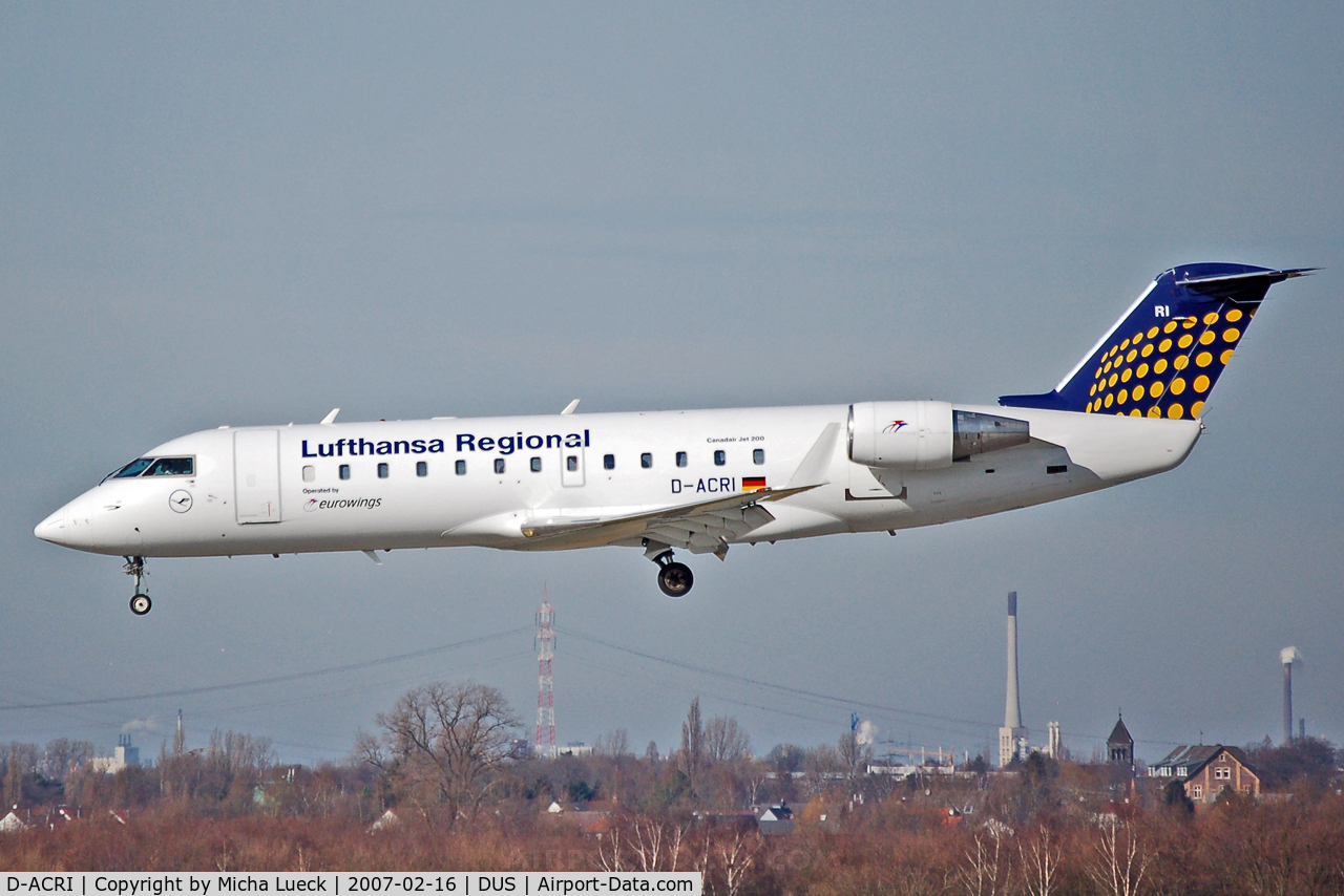 D-ACRI, 2003 Bombardier CRJ-200ER (CL-600-2B19) C/N 7862, Just about to touch down