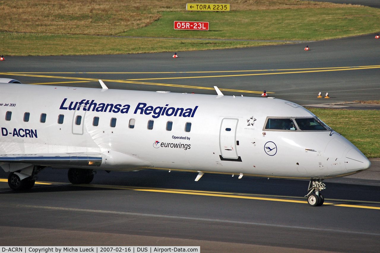 D-ACRN, 2001 Canadair CRJ-200LR (CL-600-2B19) C/N 7486, Eurowings for Lufthansa Regional