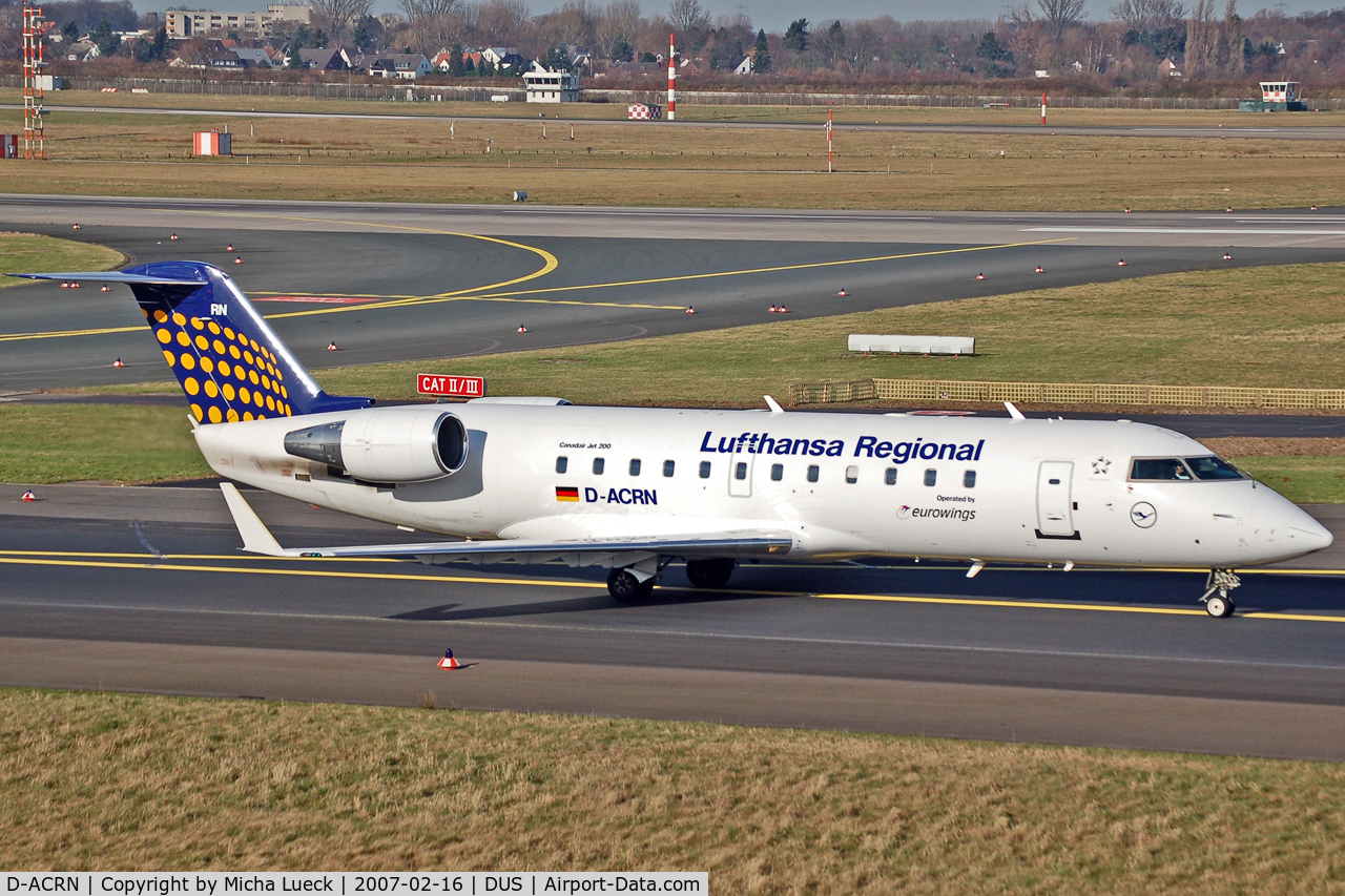 D-ACRN, 2001 Canadair CRJ-200LR (CL-600-2B19) C/N 7486, Taxiing to the runway