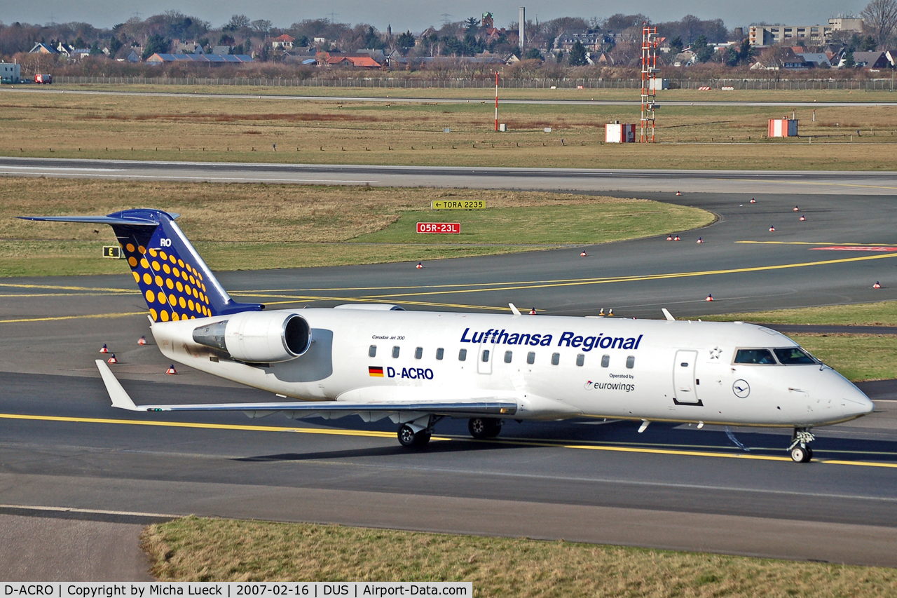 D-ACRO, 2001 Canadair CRJ-200LR (CL-600-2B19) C/N 7494, Eurowings for Lufthansa Regional