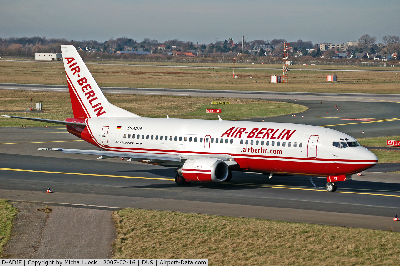 D-ADIF, 1991 Boeing 737-3L9 C/N 25125, Taxiing to the runway