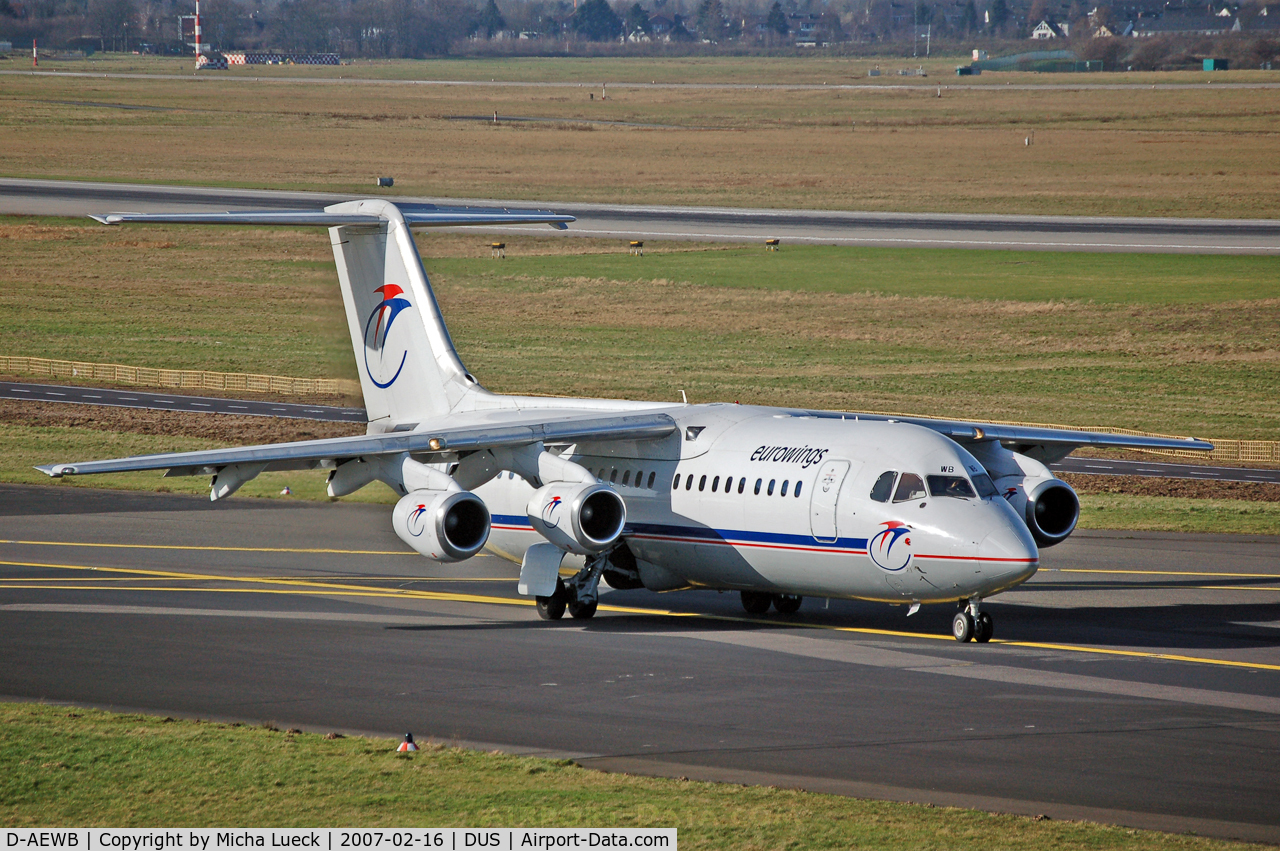 D-AEWB, 1990 British Aerospace BAe.146-300 C/N E3183, Taxiing to the runway