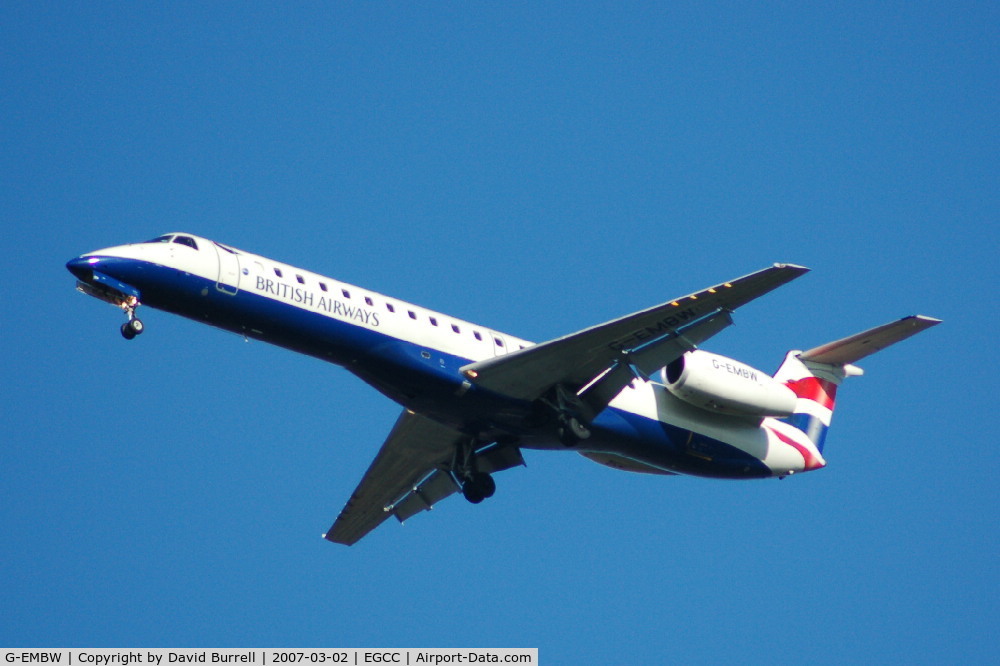 G-EMBW, 2001 Embraer EMB-145EU (ERJ-145EU) C/N 145546, British Airways - Landing