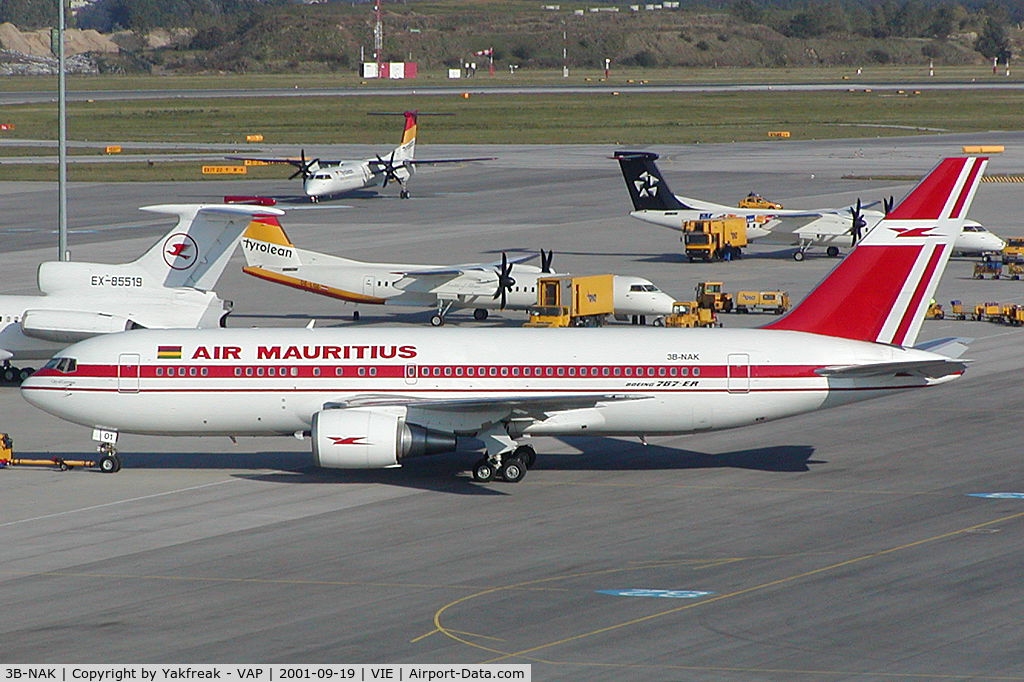 3B-NAK, 1988 Boeing 767-23B/ER C/N 23973, Air Mauritius Boeing 767-200