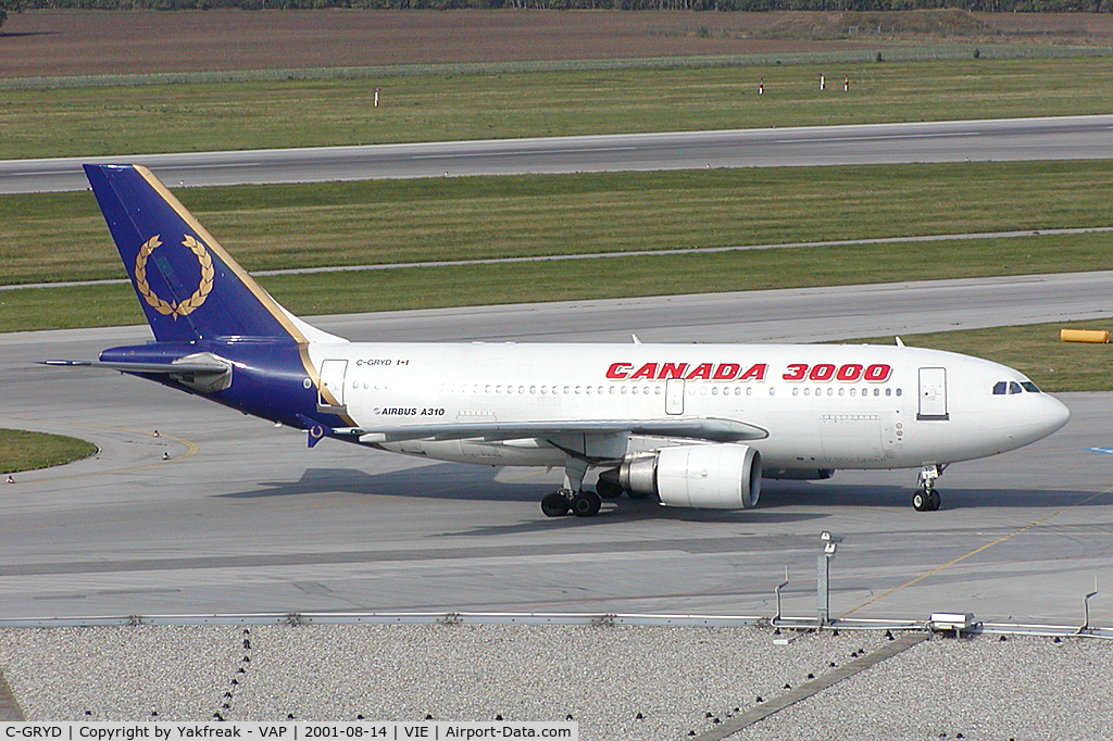 C-GRYD, 1987 Airbus A310-304 C/N 435, Canada 3000 Airbus 310