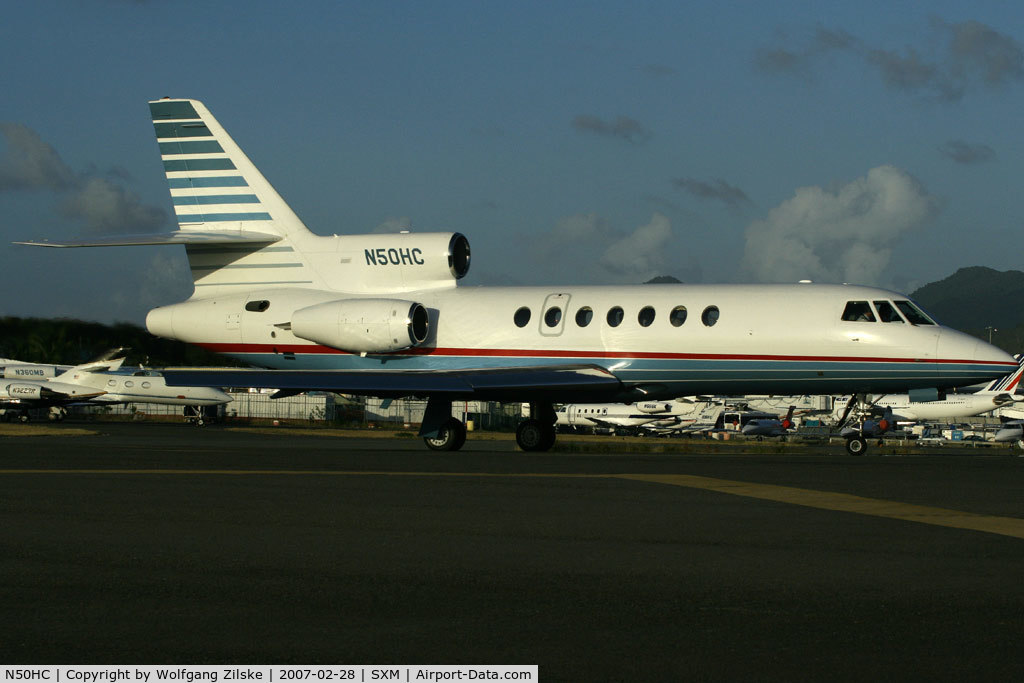 N50HC, Dassault Mystere Falcon 50 C/N 208, visitor