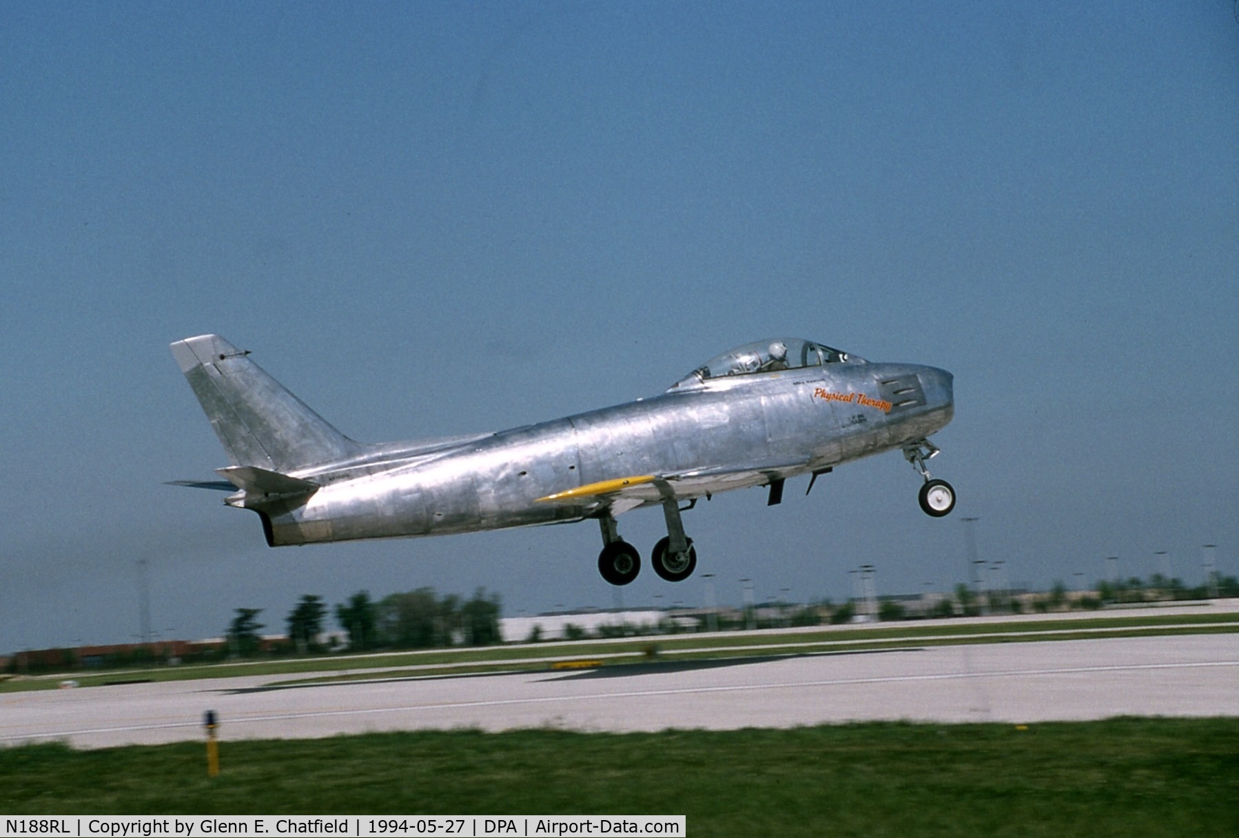 N188RL, 1952 North American F-86F Sabre C/N 191-682, Taking off Runway 1L