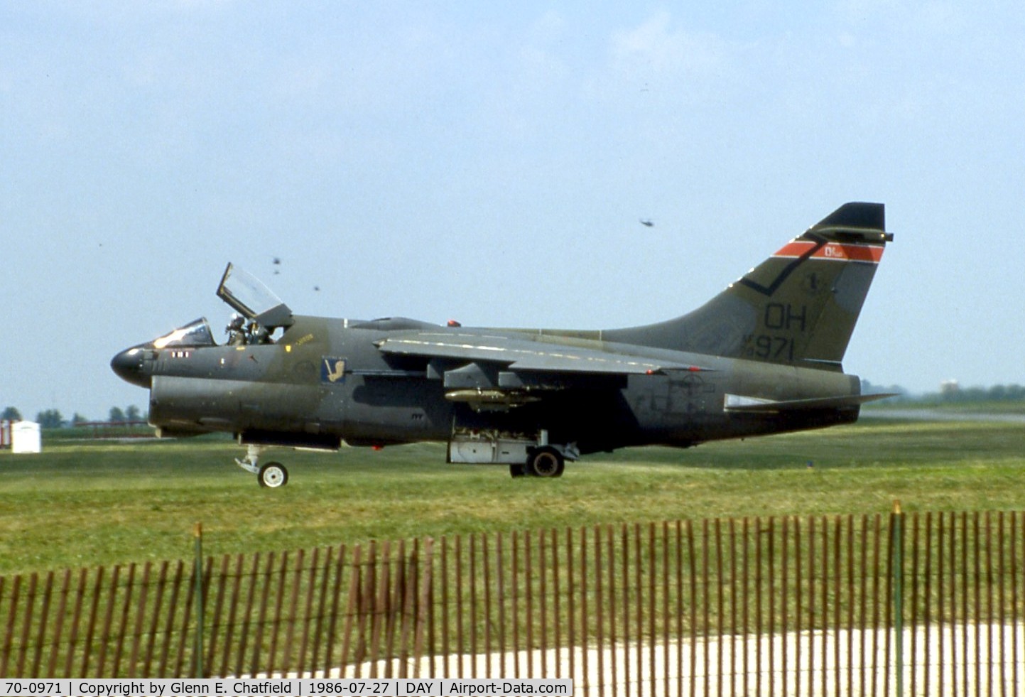 70-0971, 1970 LTV A-7D Corsair II C/N D-117, At the Dayton International Air Show, based at SGH