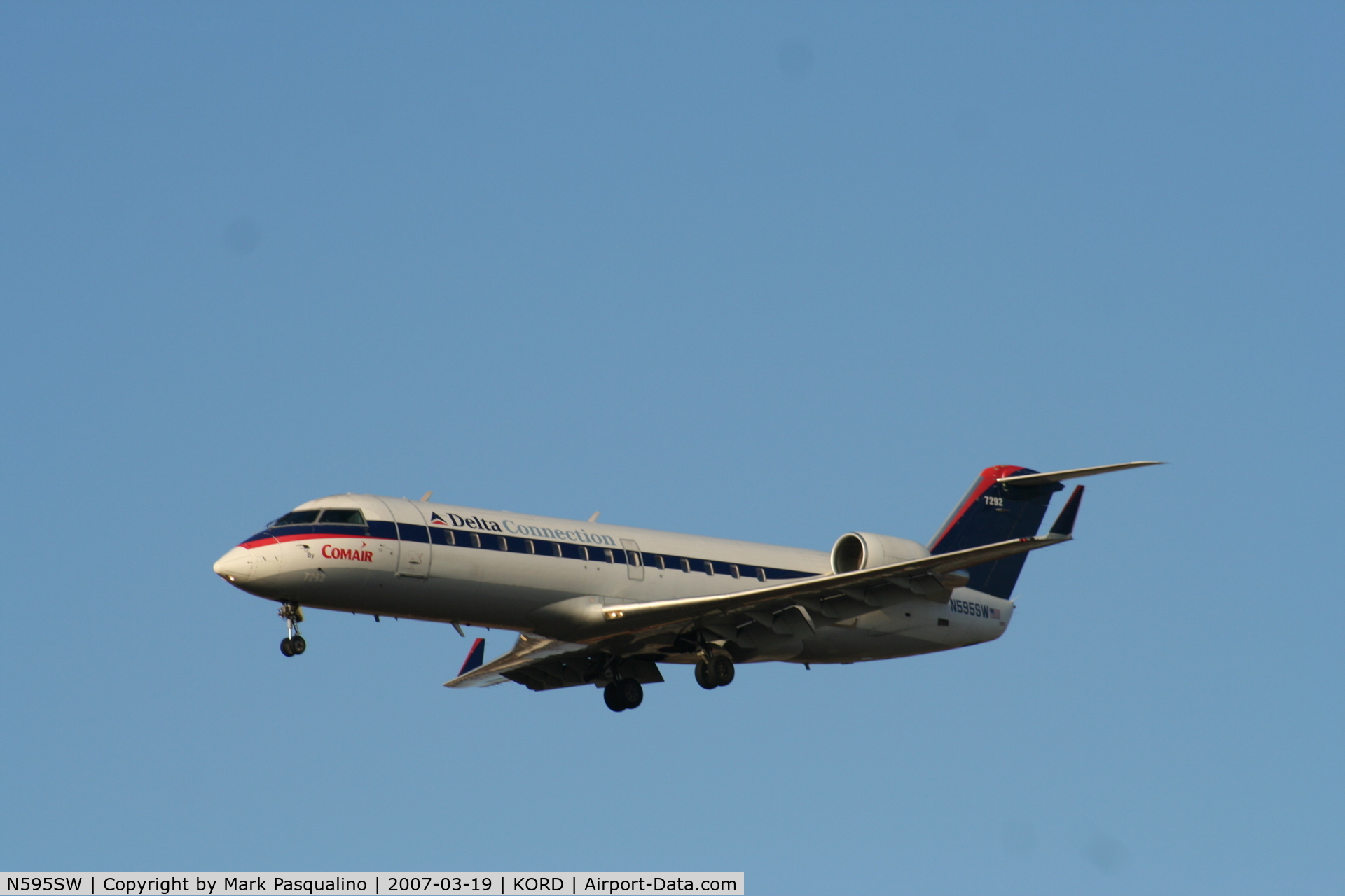 N595SW, 1999 Bombardier CRJ-100ER (CL-600-2B19) C/N 7292, CL-600-2B19