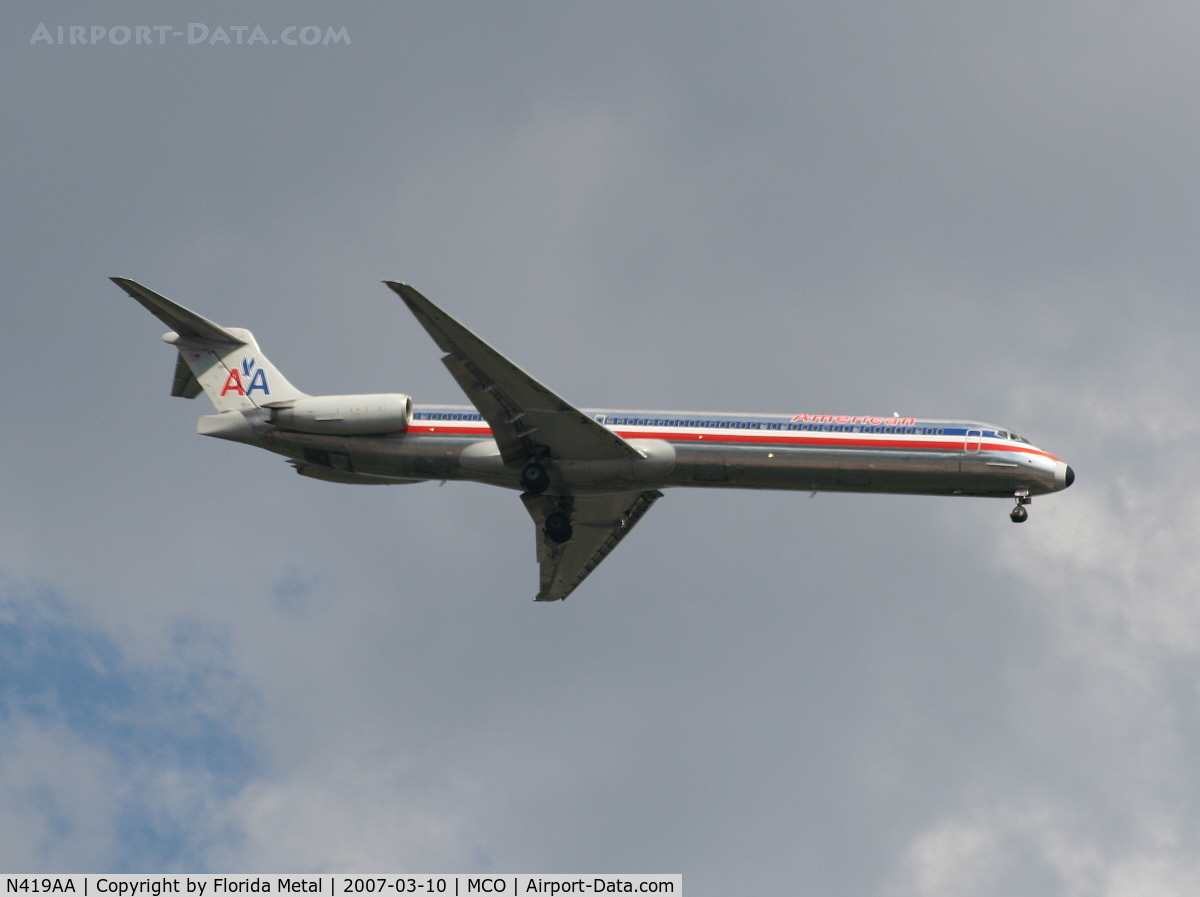 N419AA, 1986 McDonnell Douglas MD-82 (DC-9-82) C/N 49331, American