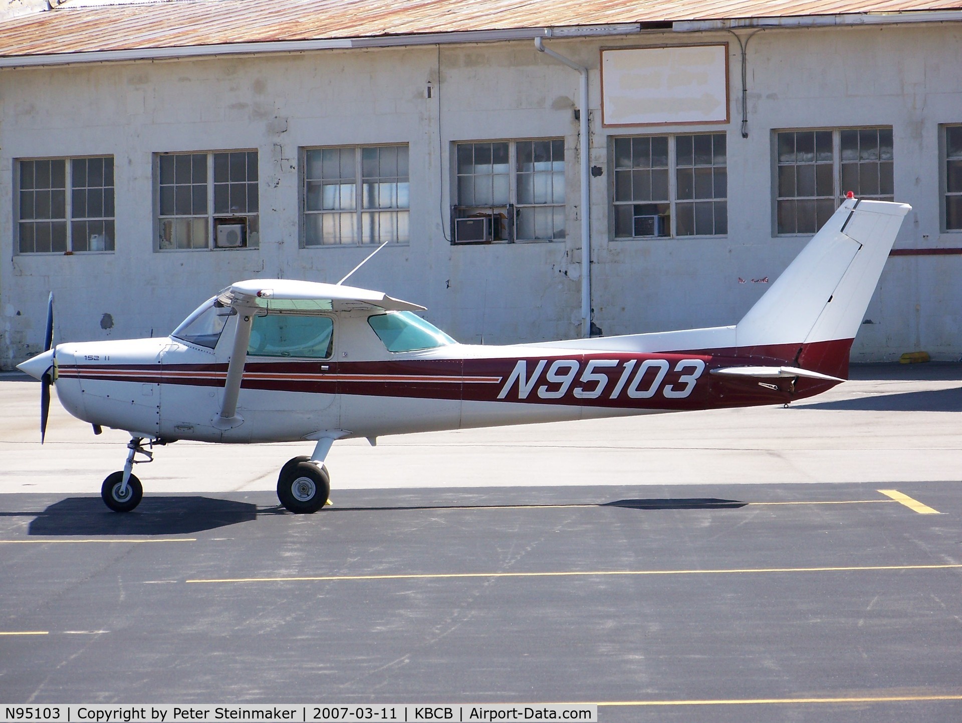 N95103, 1984 Cessna 152 C/N 15285849, Parked on the ramp awaiting her next student.