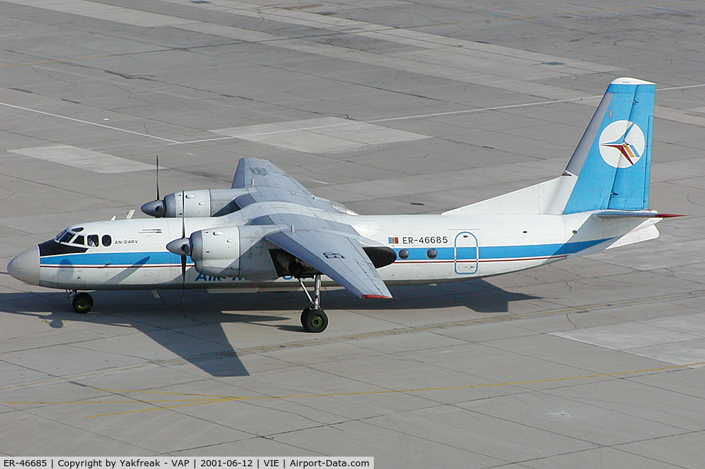 ER-46685, 1974 Antonov An-24B C/N 47309710, Air Moldova Antonov 24