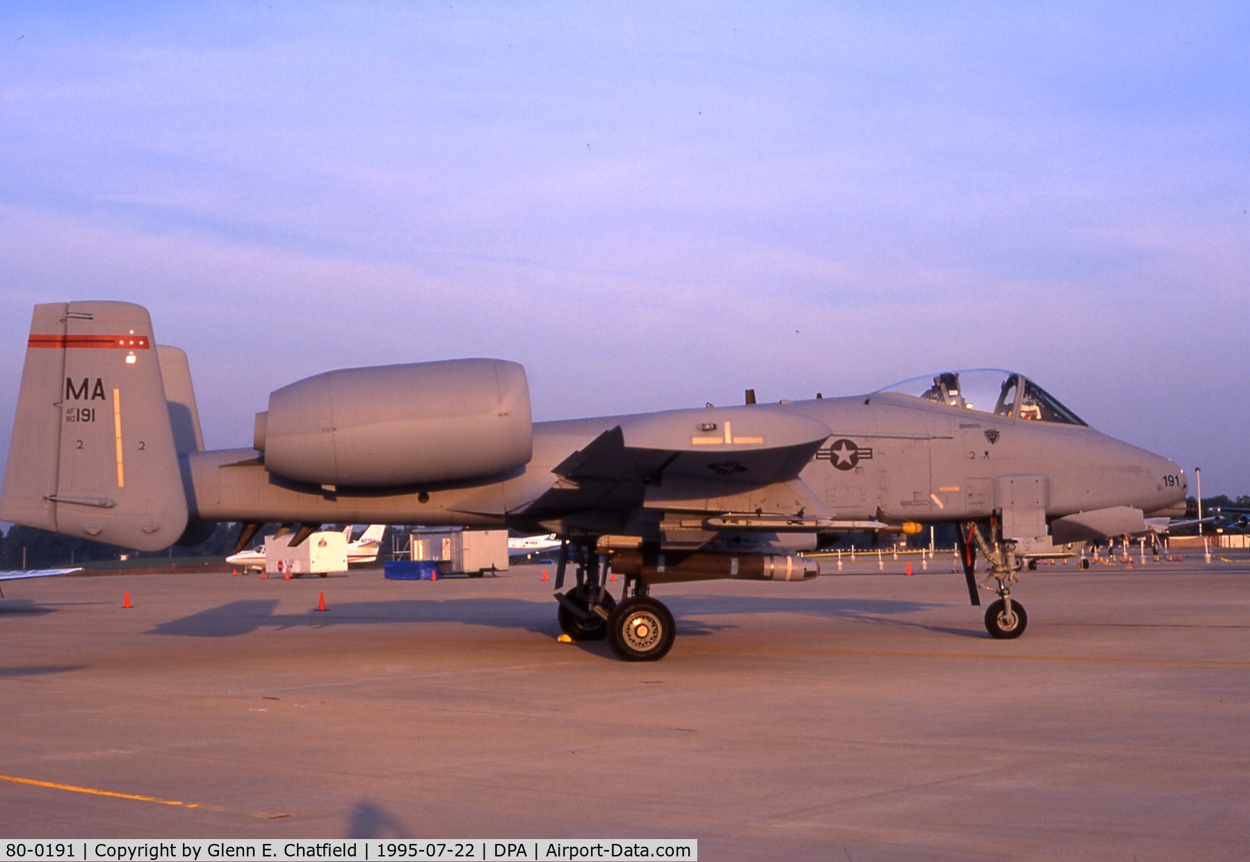 80-0191, 1980 Fairchild Republic A-10A Thunderbolt II C/N A10-0541, A-10A on the ramp just after dawn