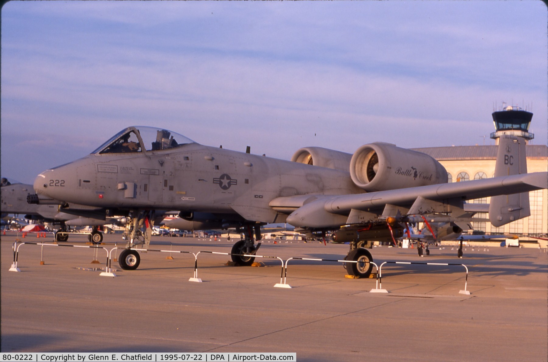 80-0222, 1980 Fairchild Republic A-10A Thunderbolt II C/N A10-0572, A-10A on the ramp just after dawn