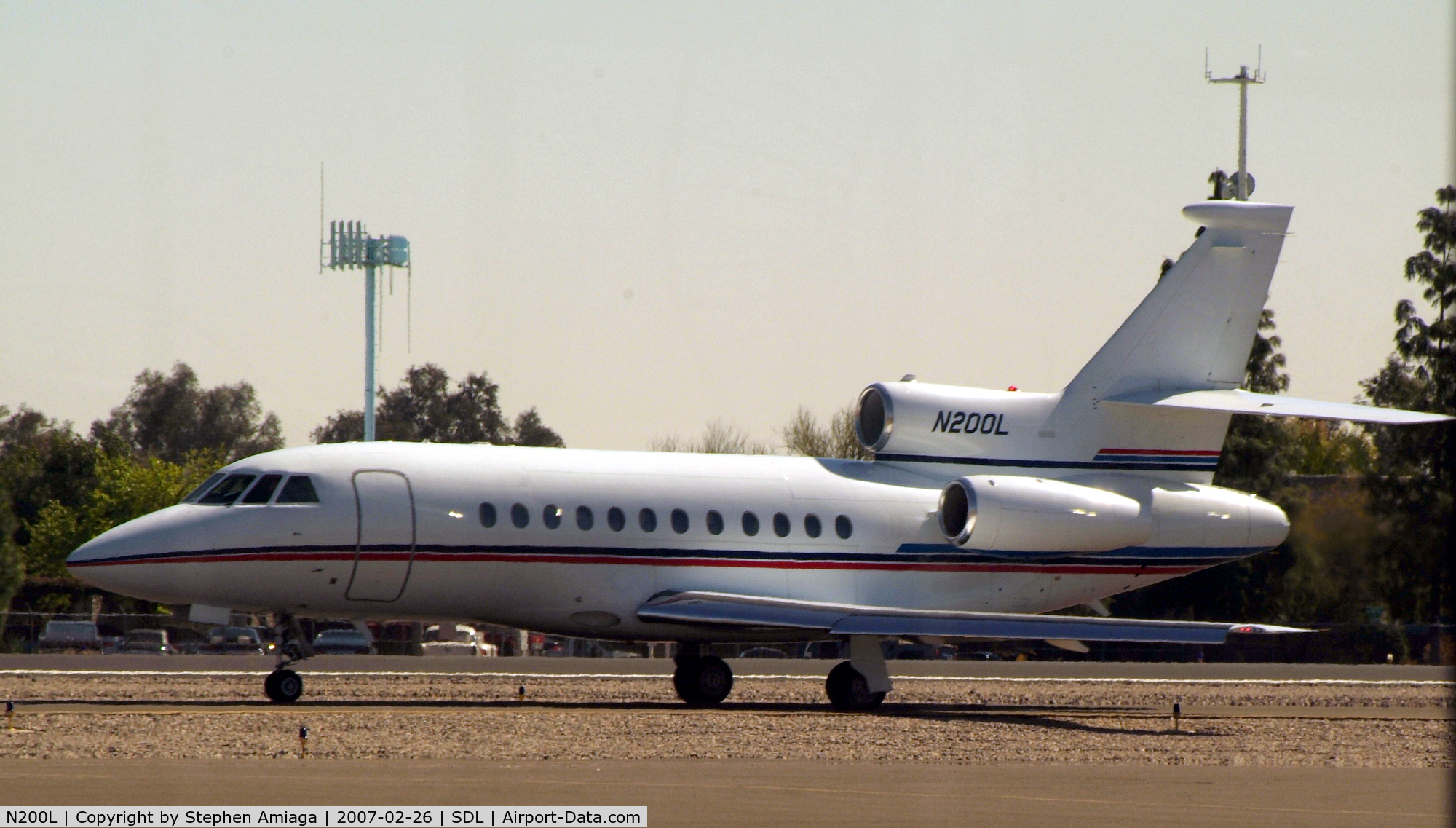 N200L, 1996 Dassault Falcon 900EX C/N 2, Falcon 900 - clear of the active