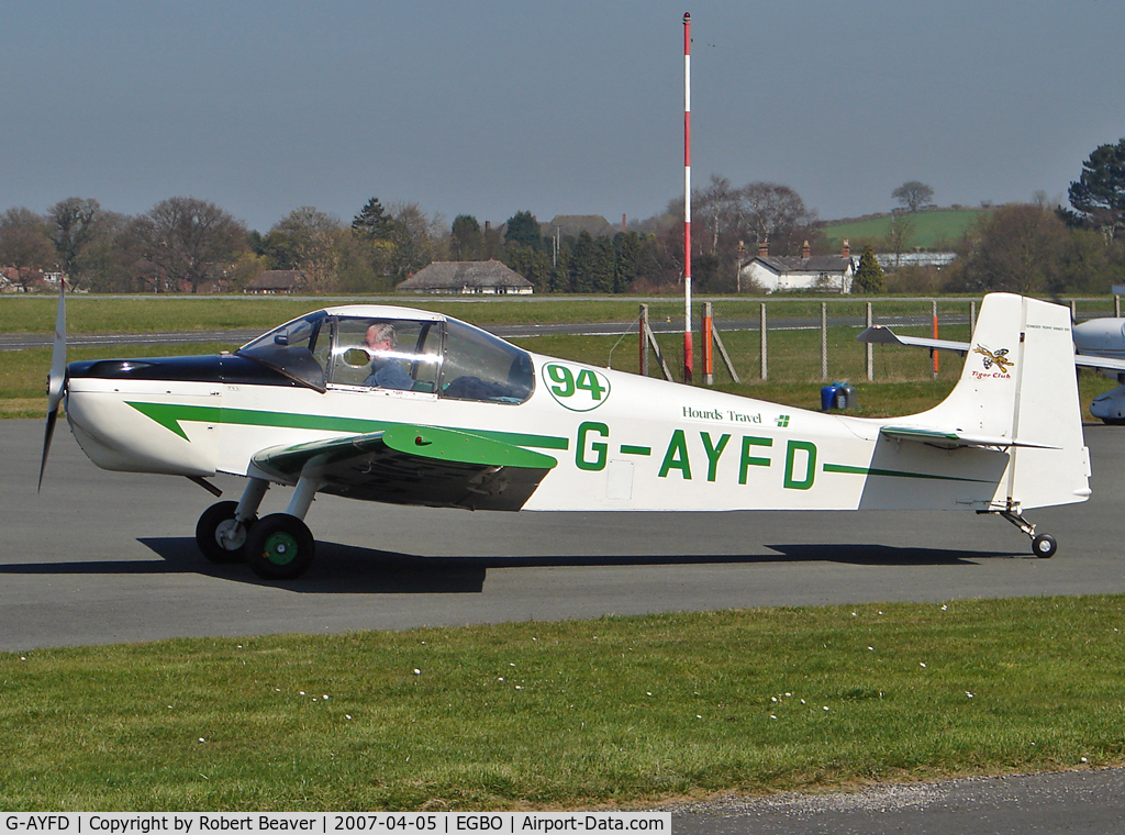 G-AYFD, 1970 Rollason Druine D-62B Condor C/N RAE/645, Druine D62B Condor