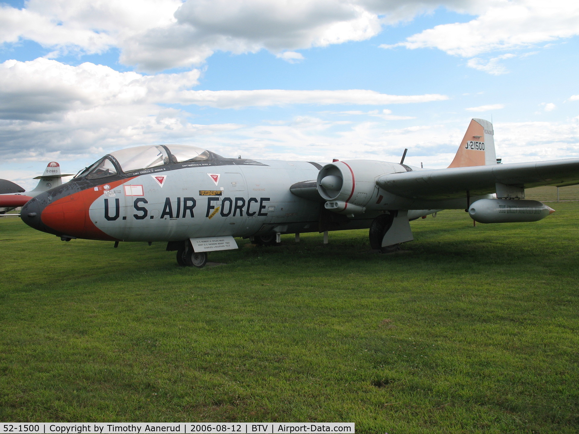 52-1500, 1952 Martin EB-57B Canberra C/N 083, Vermont ANG, Martin EB-57B (Night Intruder)