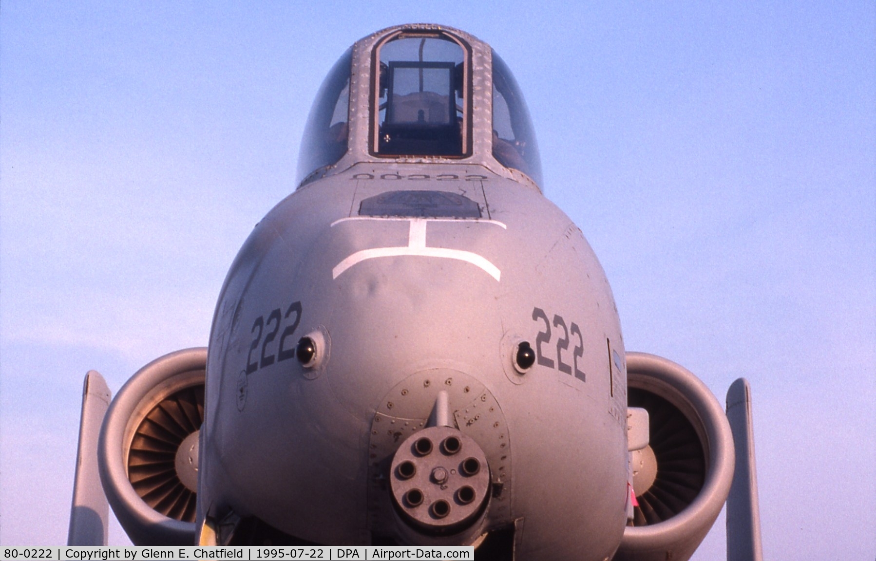 80-0222, 1980 Fairchild Republic A-10A Thunderbolt II C/N A10-0572, Early morning nose shot
