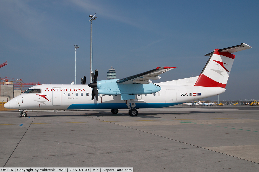 OE-LTK, 1997 De Havilland Canada DHC-8-314Q Dash 8 C/N 483, Austrian Arrows Dash 8-300